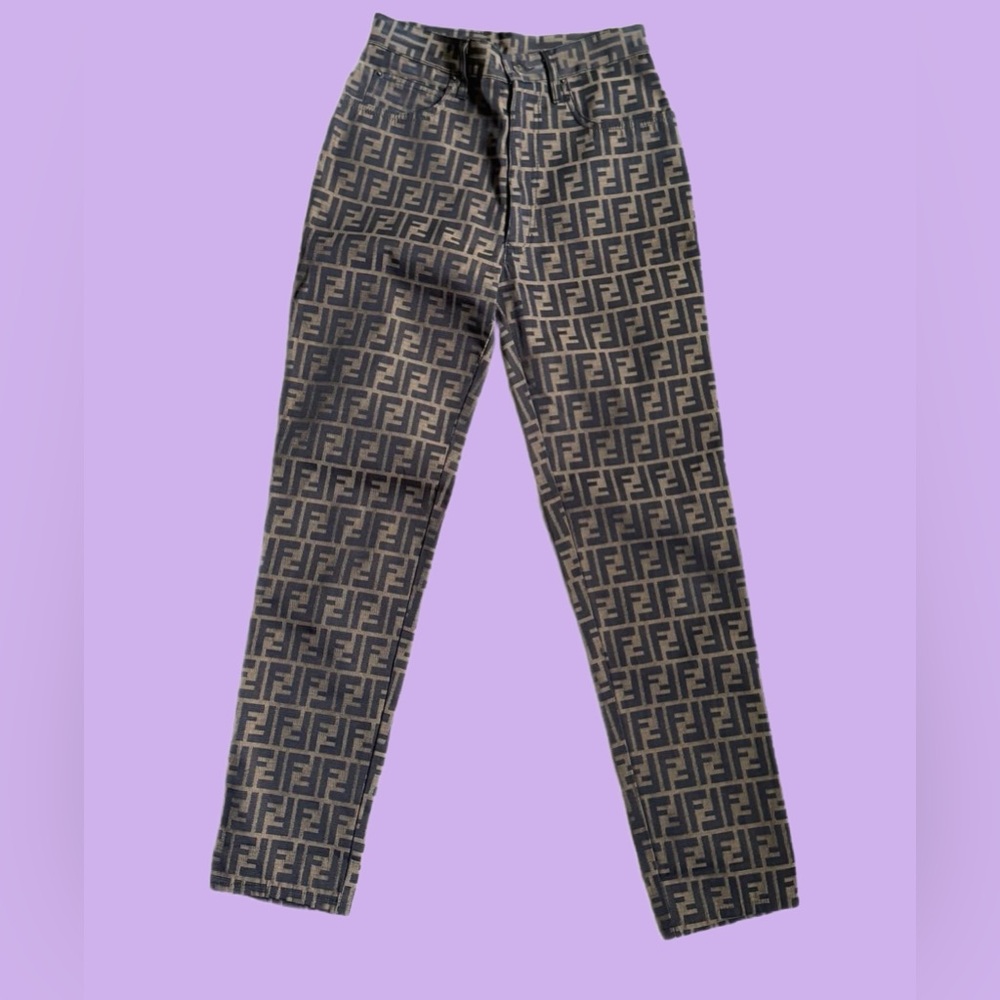 Fendi Black and Brown Monogram women’s Pants